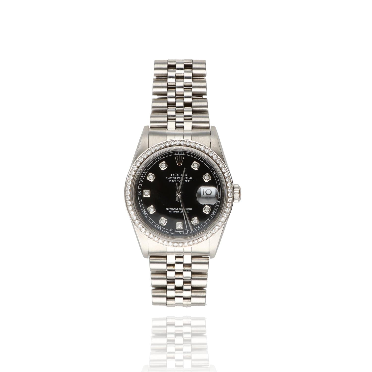 Rolex Datejust 36mm Diamond Dial Watch