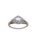 18k Aqua & Sapphire Fashion Ring Size 7, 3.5g