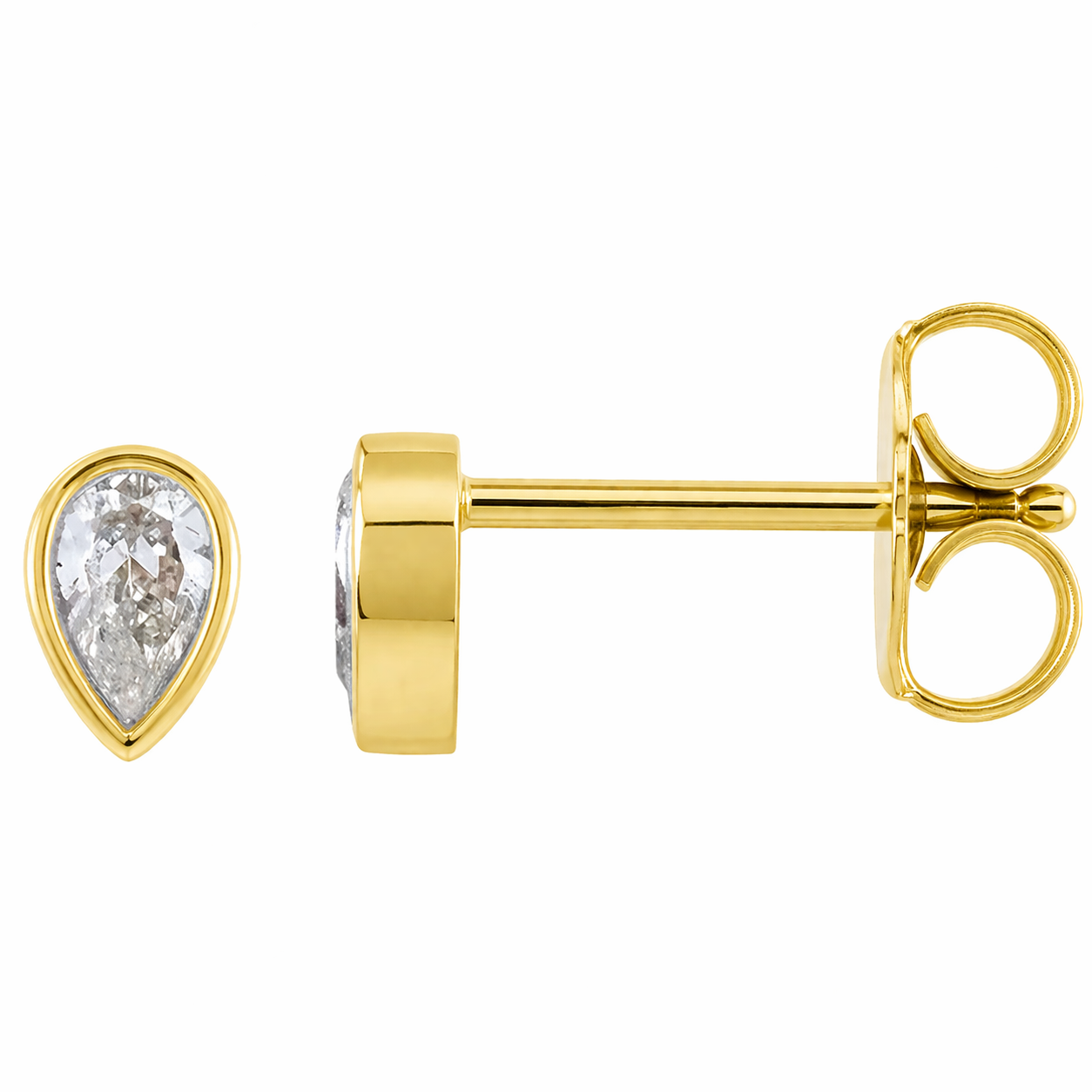 Timeless Pear Natural Diamond Studs