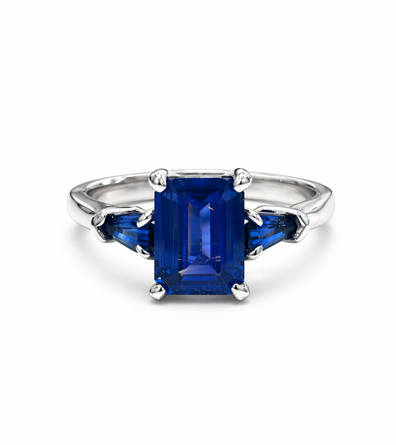 Emerald Cut Sapphire Ring