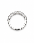 Round and Oval Diamond Band 14K White Gold