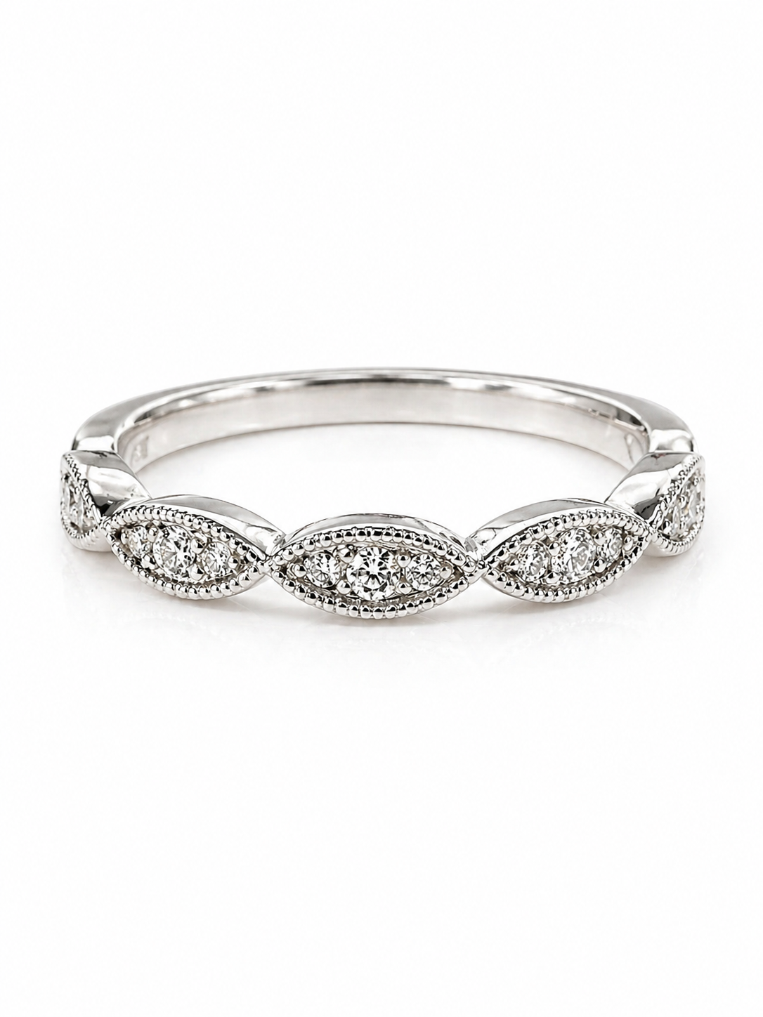 Diamond Marquise Shaped Band