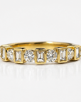Alternating Diamond Band Ring