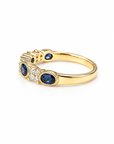 Sapphire and Diamond Band Ring