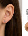 Petite Diamond Marquise Studs