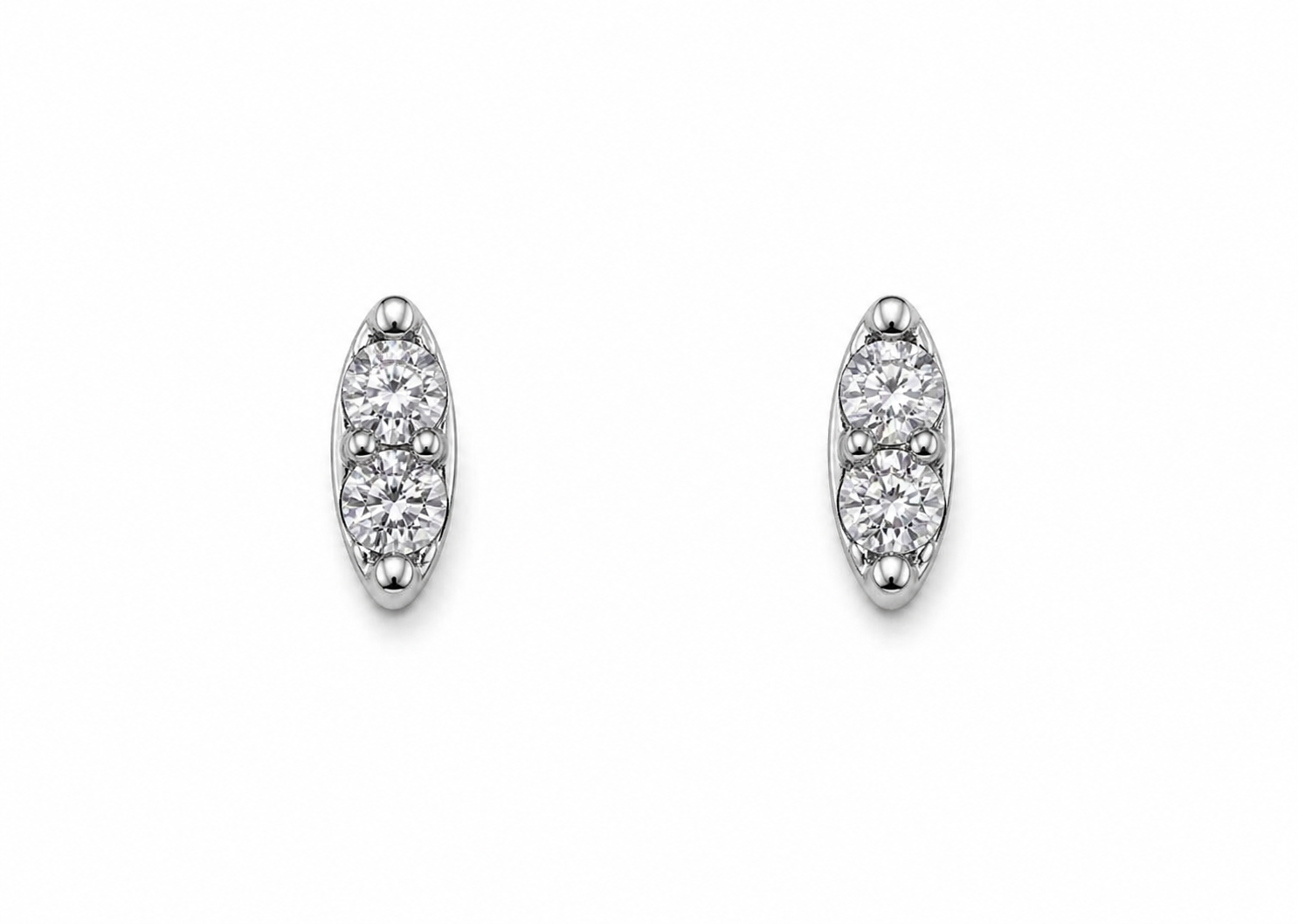 Petite Diamond Marquise Studs