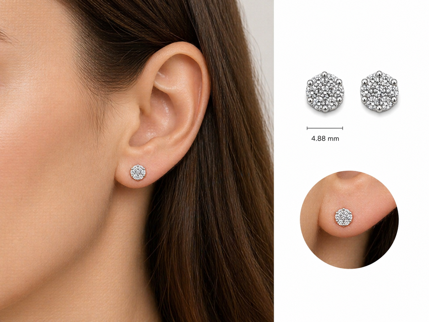 Classic Diamond Cluster Studs