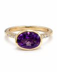 East West Amethyst Ring