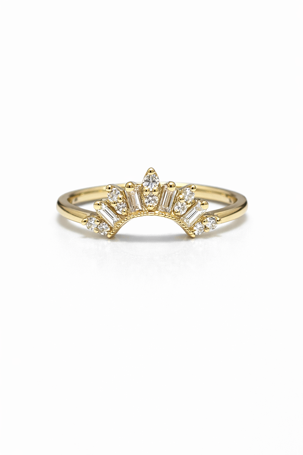 Ladies 14KT YG Contour Band with .21 cttw diamonds