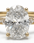 Hidden Halo Oval Diamond Ring