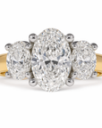 Three Stone Oval Diamond Ring
