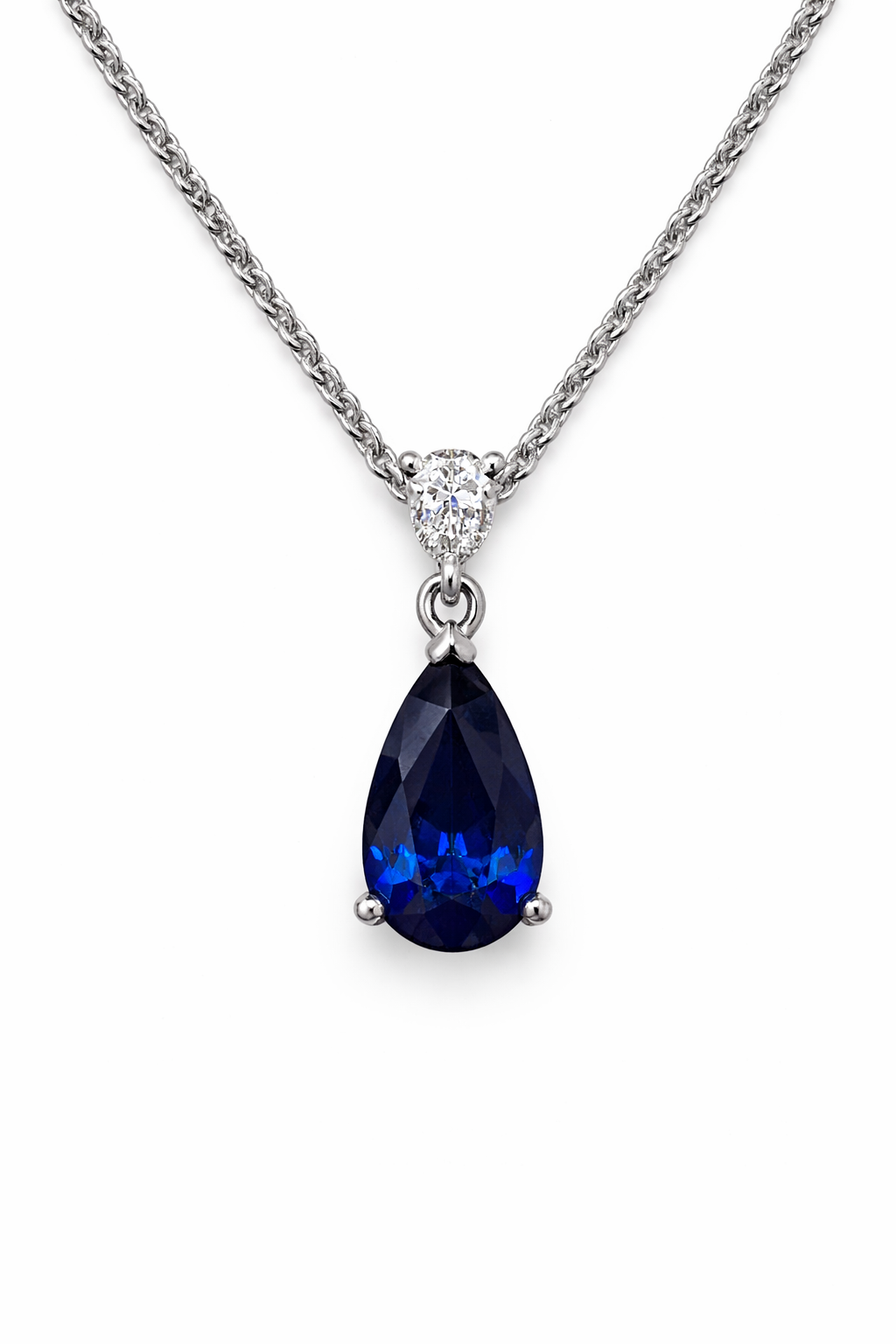 Pear Sapphire Drop Pendant