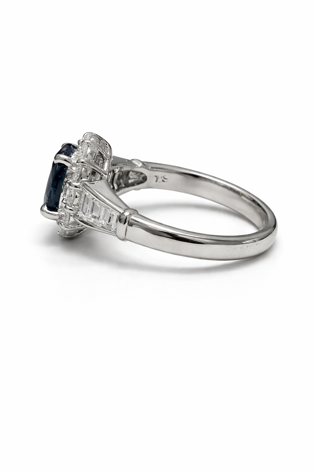Oval Sapphire Halo Ring