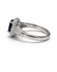 Oval Sapphire Halo Ring