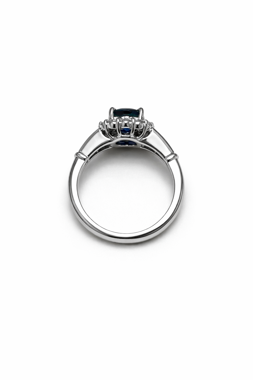 Oval Sapphire Halo Ring