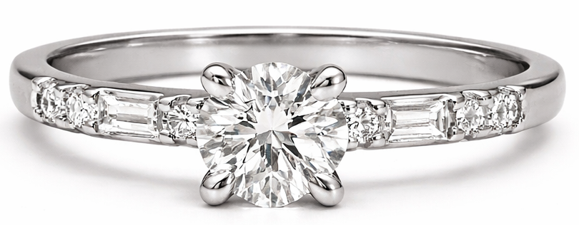 Refined Diamond Accent Ring