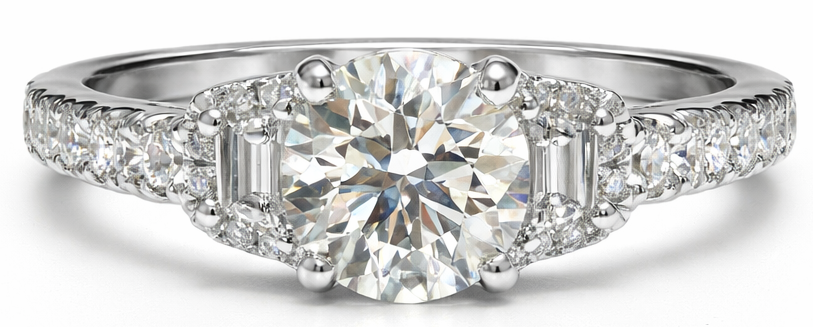 Classic Diamond Halo Ring