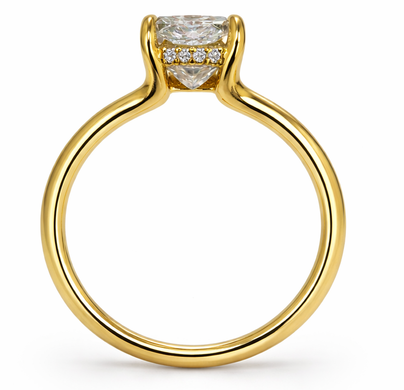 Radiant Hidden Halo Ring