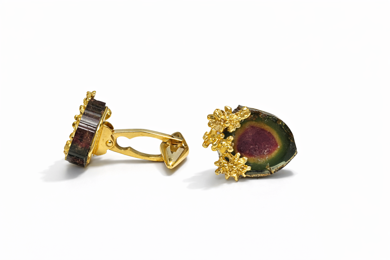 Watermelon Tourmaline Cufflinks
