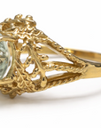 Green Amethyst Nature Ring