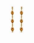 Citrine Marquise Drop Earrings
