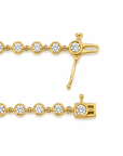 10K Yellow Gold 1.50 CTW Lab-Grown Diamond Bezel Tennis Bracelet