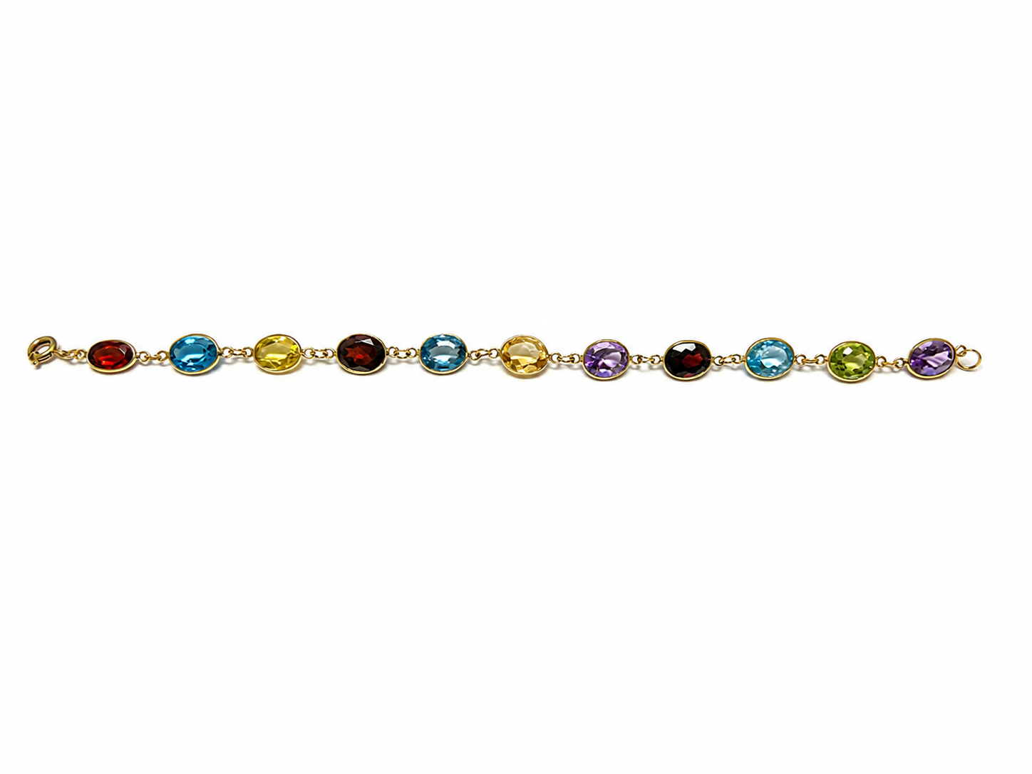 14K Yellow Gold Multi-Gemstone Bracelet