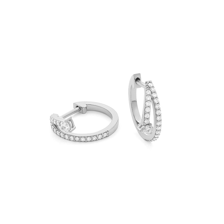 14 White 0.35tw Round and Pear Diamonds G/H SI1 Hu