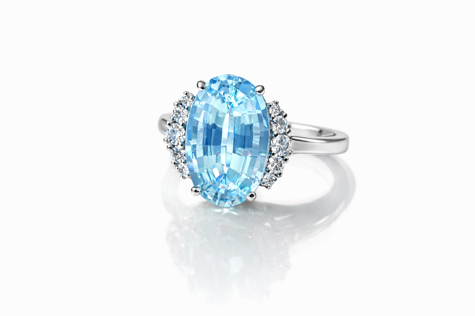Ocean Light Aquamarine Ring