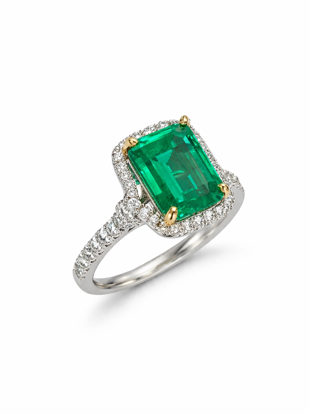 Colombian Emerald Diamond Ring