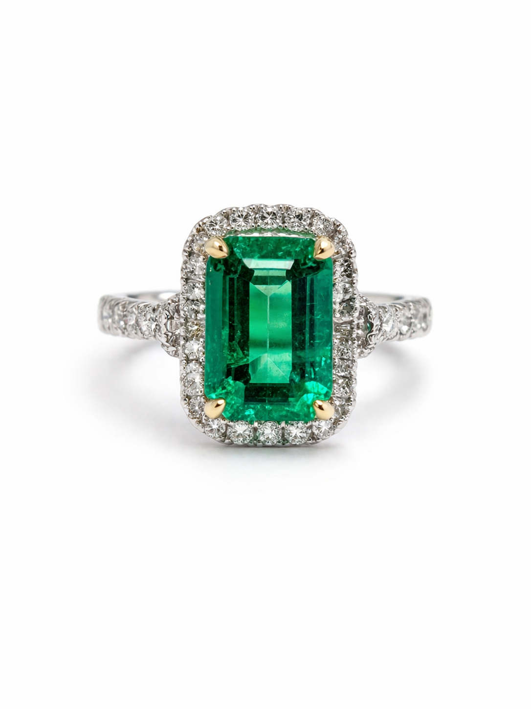 Colombian Emerald Diamond Ring