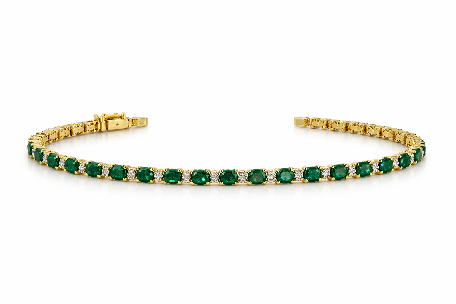 Emerald Diamond Tennis Bracelet