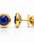 Bezel Set Sapphire Studs