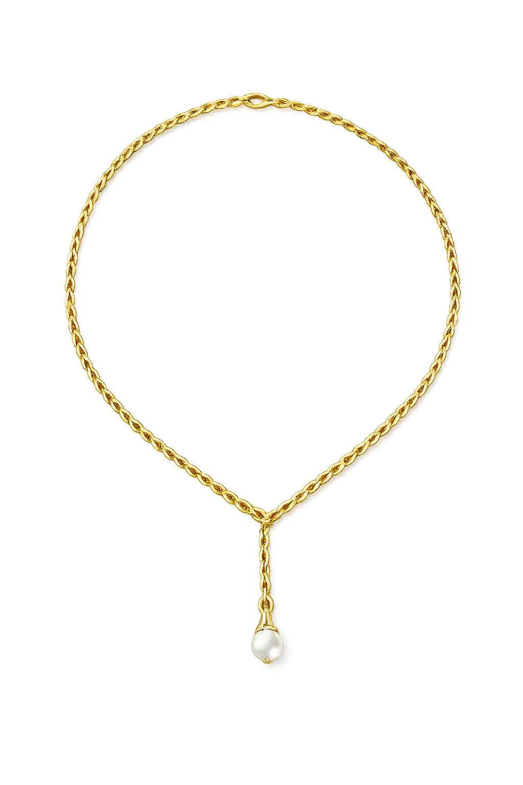 John Hardy 18K Yellow 35 Bamboos Pearl Lariat Neck