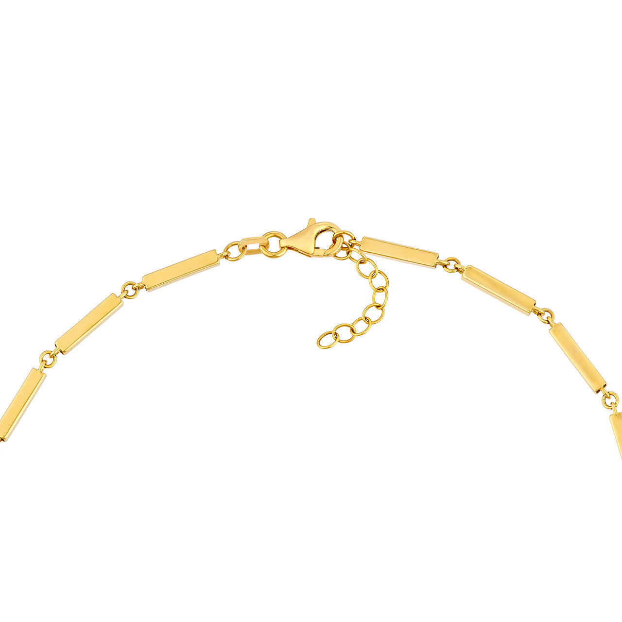 14K Yellow Gold Square Bar Bracelet 7.5in Polished Sleek Modern Design