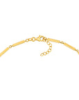 14K Yellow Gold Square Bar Bracelet 7.5in Polished Sleek Modern Design
