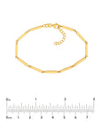 14K Yellow Gold Square Bar Bracelet 7.5in Polished Sleek Modern Design