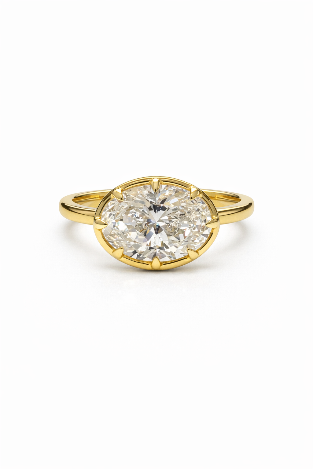 East West Oval Lab Grown Diamond Ring
