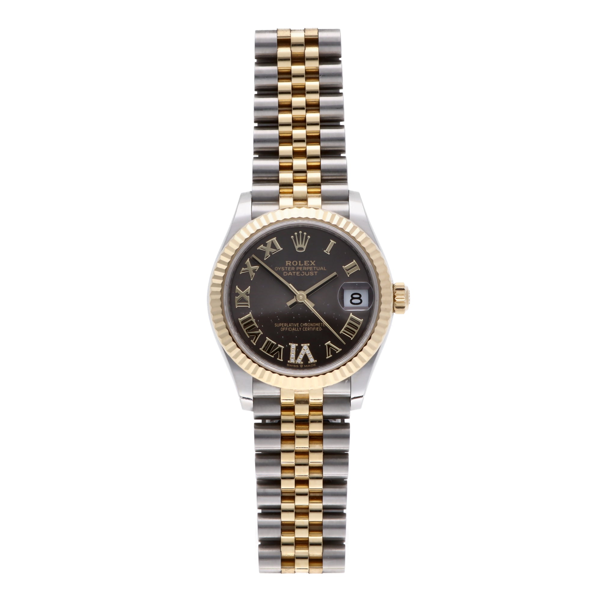 Rolex Lady-Datejust 278273 Jubilee SS/ Yellow Dark Gray Dial Diamond IV 2026