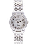 Pre-Owned Rolex Cellini 18K White Gold Diamond Mother-of-Pearl Dial Watch 6671