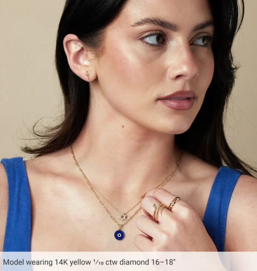14KT Yellow Gold Diamond Star of David