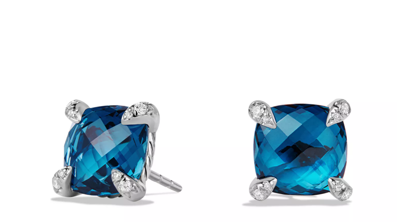 David Yurman Blue Topaz Chatelaine Earrings