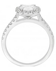 14 White Halo Engagement Ring with 1.03ct Round Di