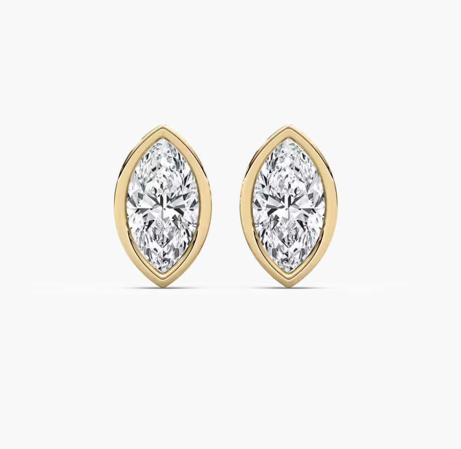 Modern Marquise Natural Diamond Studs