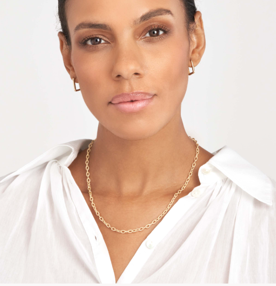 14K Yellow Gold Textured Forzentina Chain Necklace – 3.80mm, 18"
