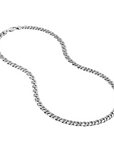 Sterling Silver 7mm 8-Sided Diamond Cut Curb Chain Necklace – 22"