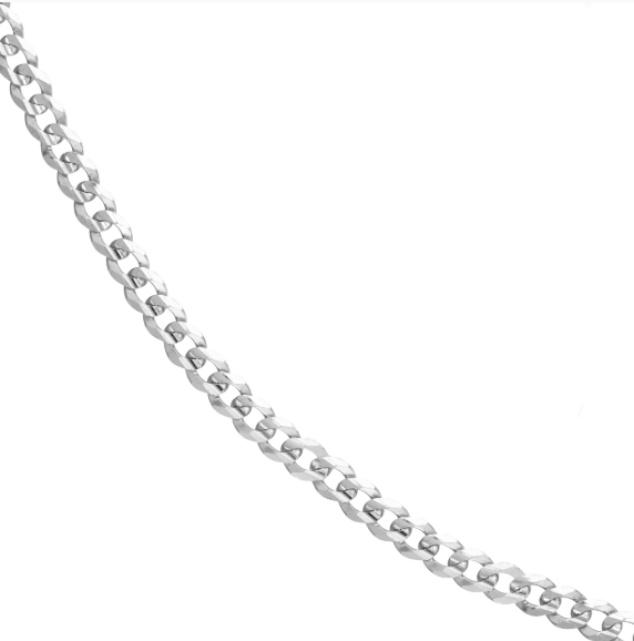 Sterling Silver 8.4mm Concave Open Cuban Curb Chain Necklace – 22"