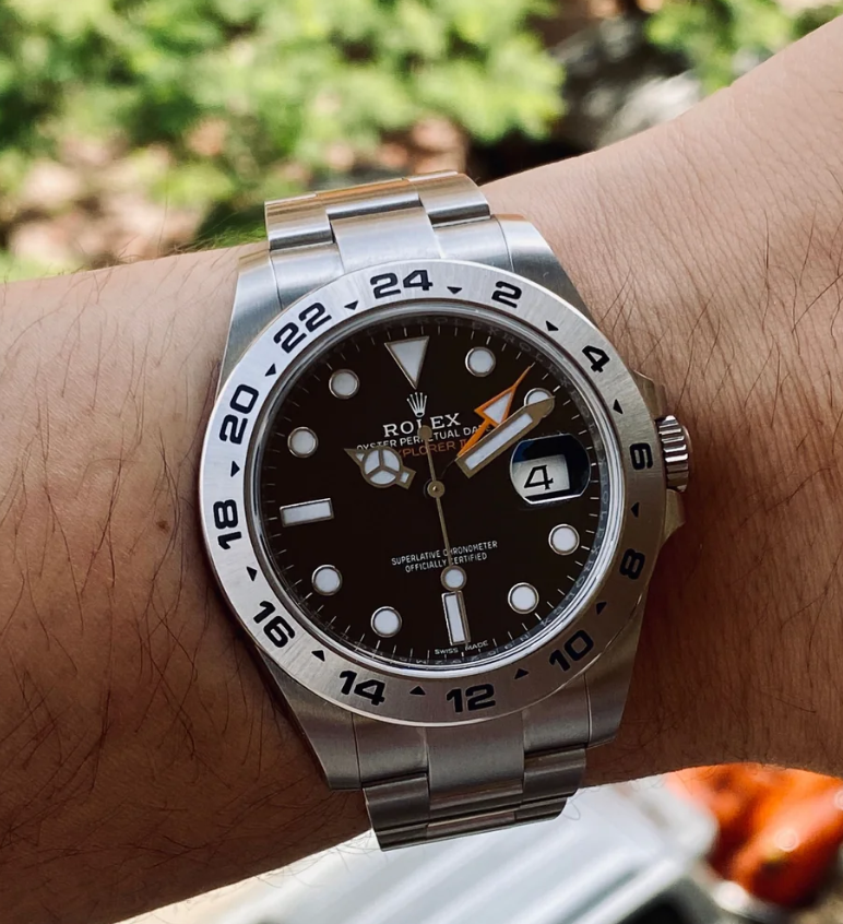 Pre-Owned Rolex Explorer ll Black Dial 42mm 216570