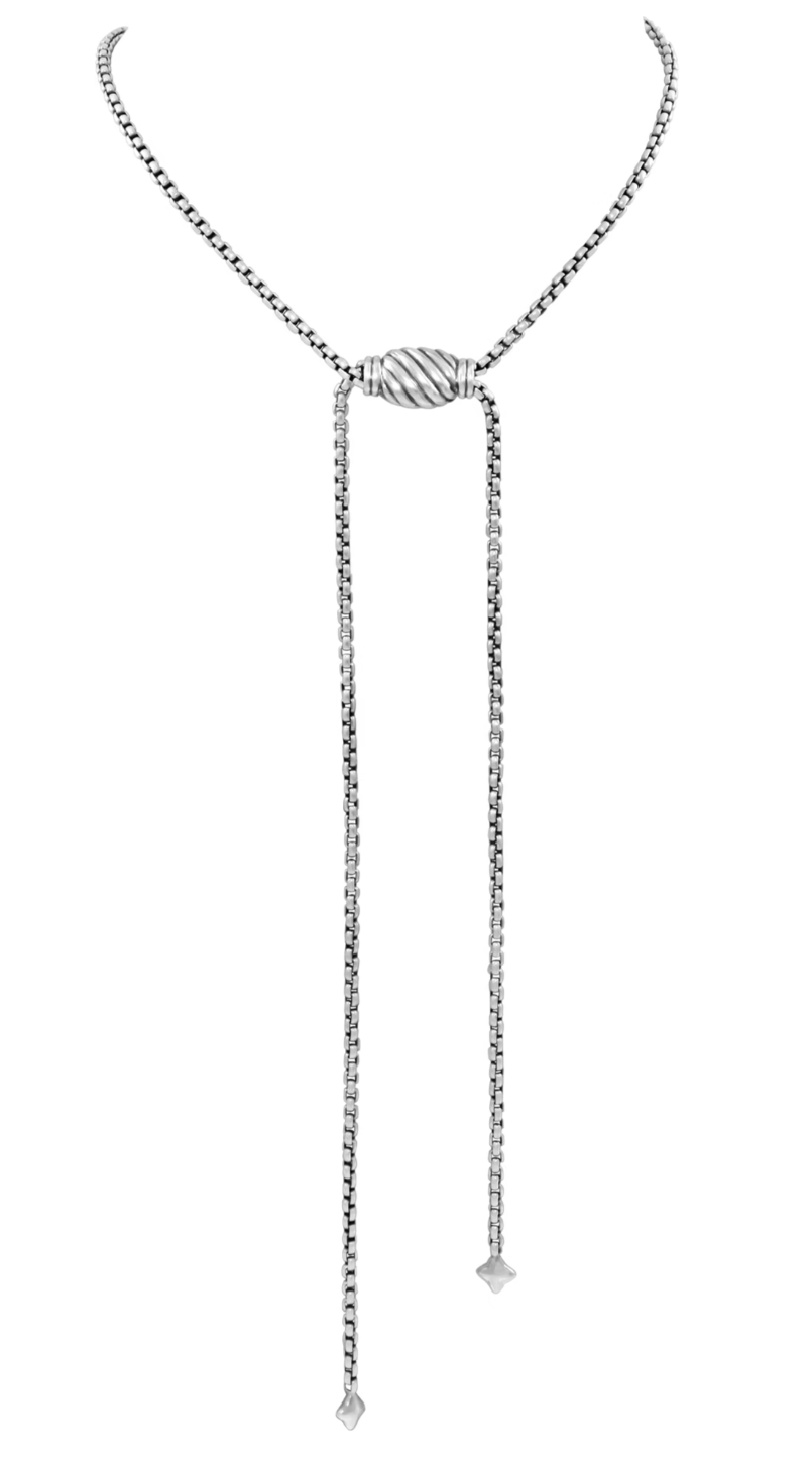 David Yurman Sterling Silver Lariat Necklace – Ref. N517940