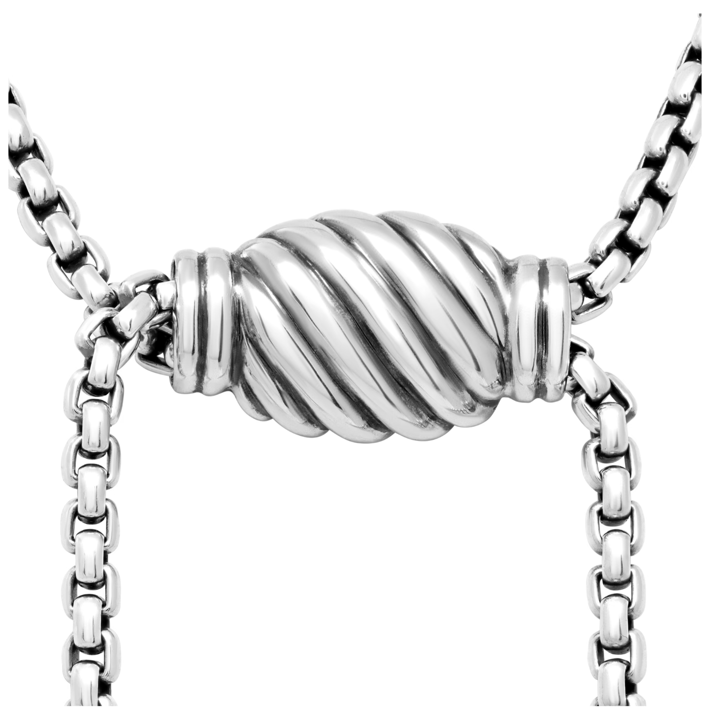 David Yurman Sterling Silver Lariat Necklace – Ref. N517940